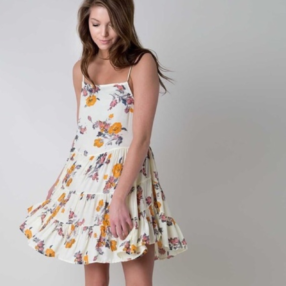 Free People  Intimately yellow floral circle dress